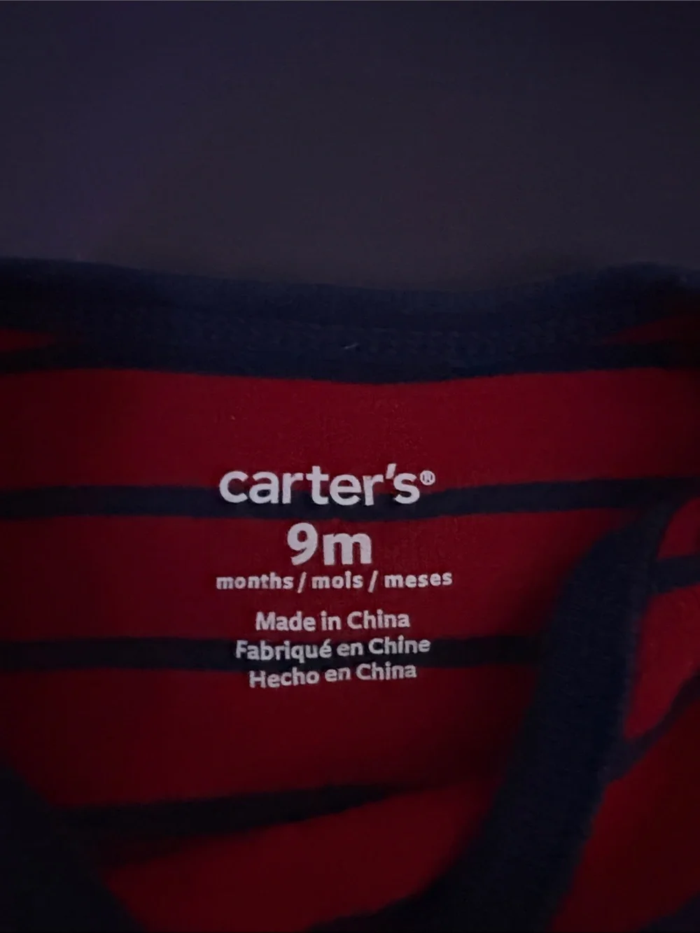 Carter's Red & Navy Fox Stripe Pajama Set